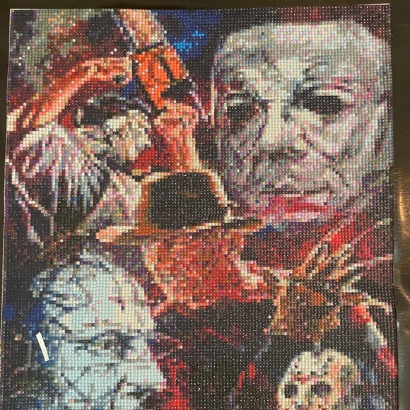 Halloween finished Diamond Painting in frame 19x16